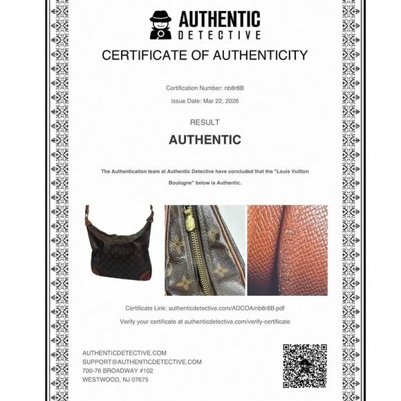 Louis Vuitton Monogram Canvas Boulogne Shoulder Bag - Picture 13 of 13